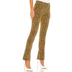 Pam & Gela Seamed Snake Baby Boot Pant in Chai